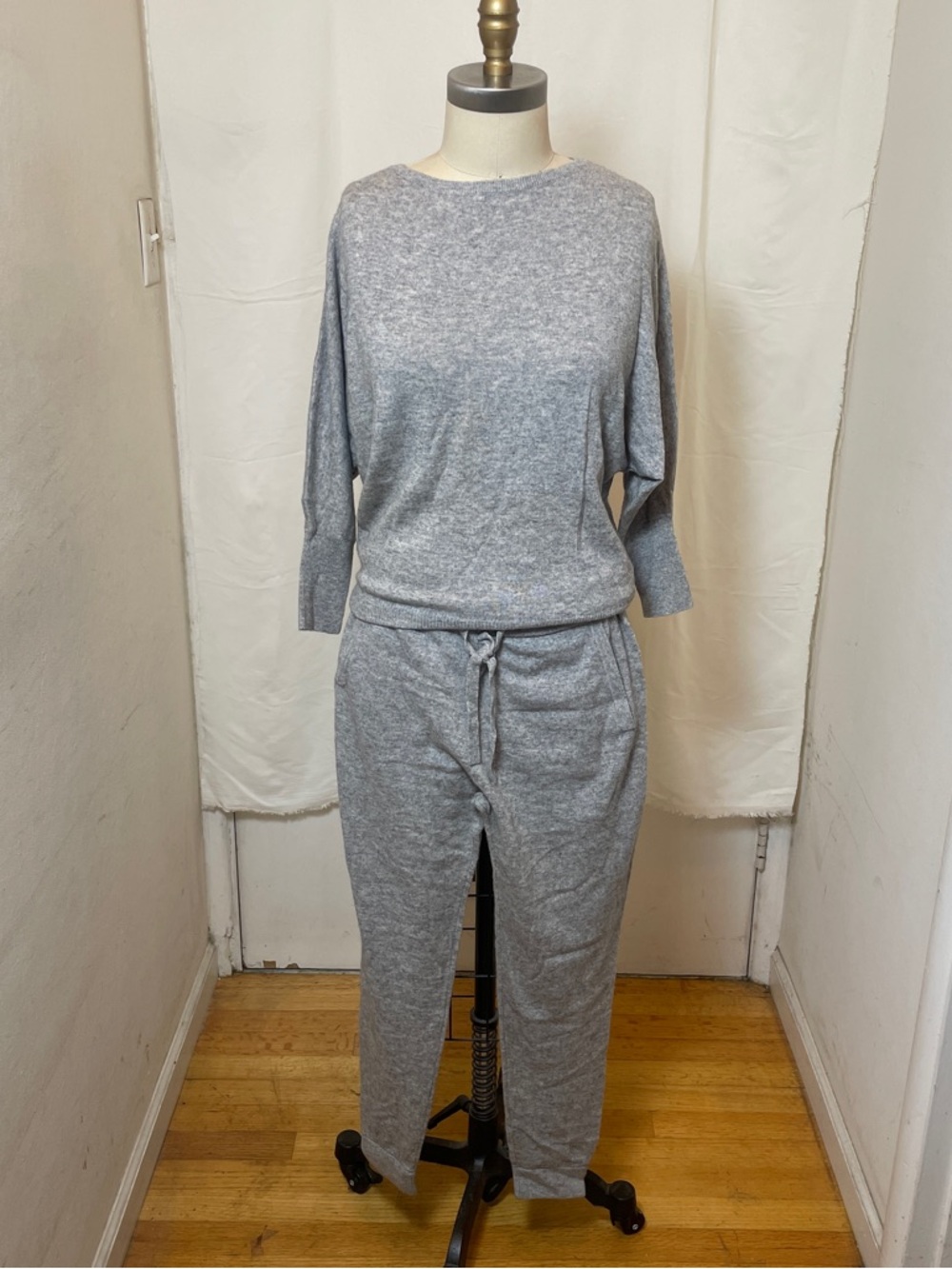 Cozy Heather Gray Knit Lounge Set R|Label